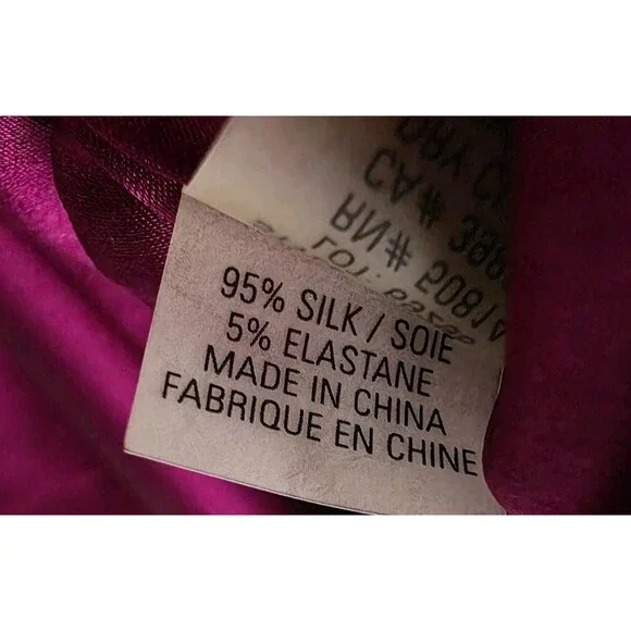 Elie Tahari Office Siren Silk Blend Tank Top Blouse S Magenta Purple Draped - Picture 10 of 13